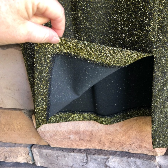 Michael Kors gold shimmer stretch Skirt NWT Large - Picture 4 of 8